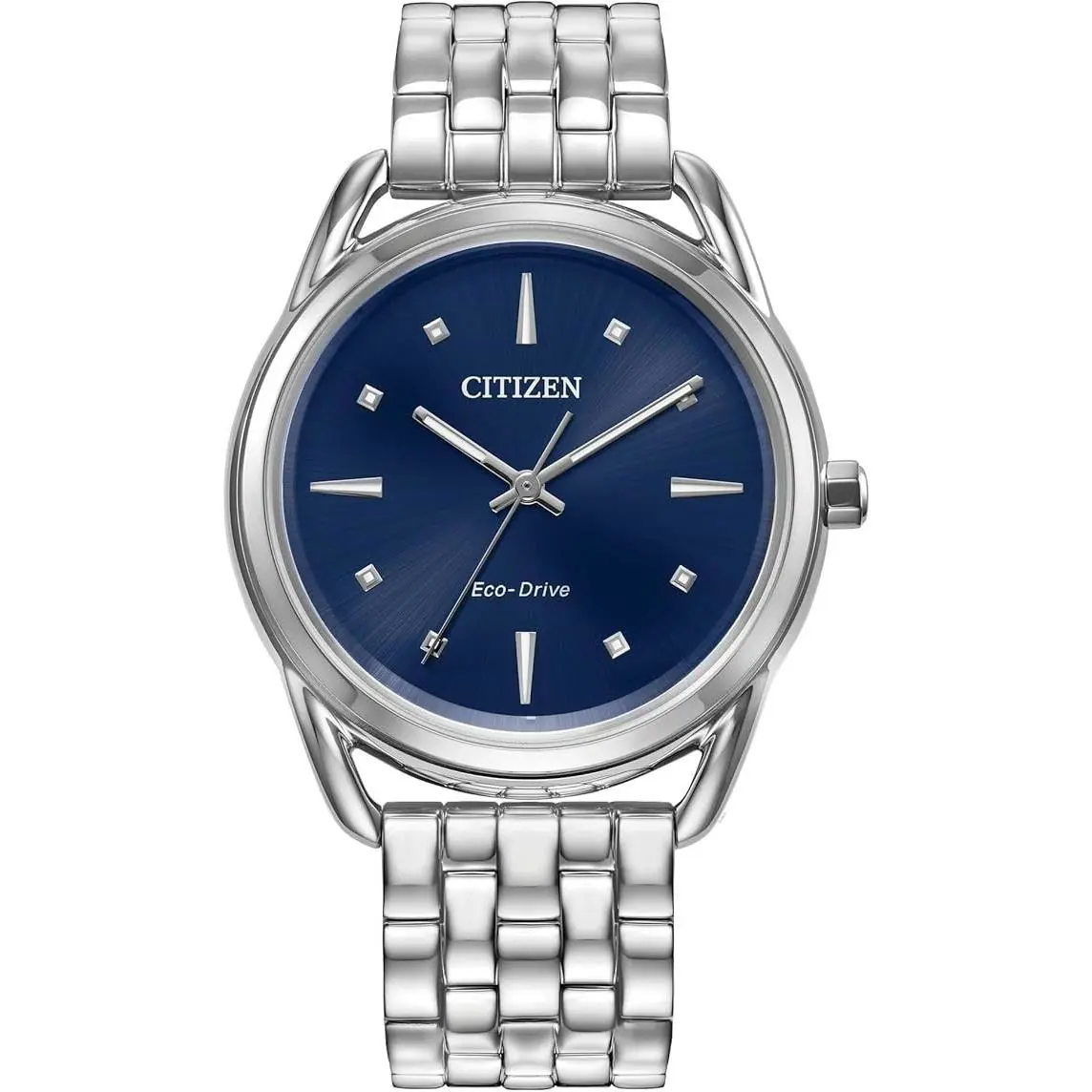 Citizen FE7090-55L Eco-drive Silver Tone Dress Classics Blue Dial Ladies Watch