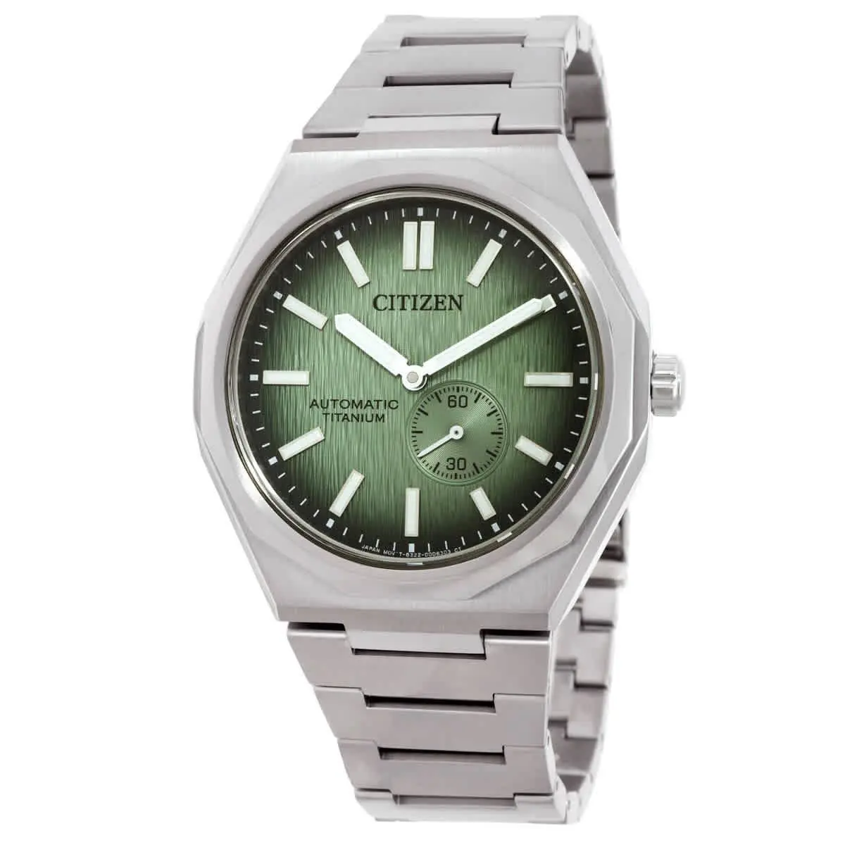 Citizen Zenshin 60 Automatic Green Dial Men`s Watch NK5020-58X - Green, Dial: Green, Band: Silver-tone