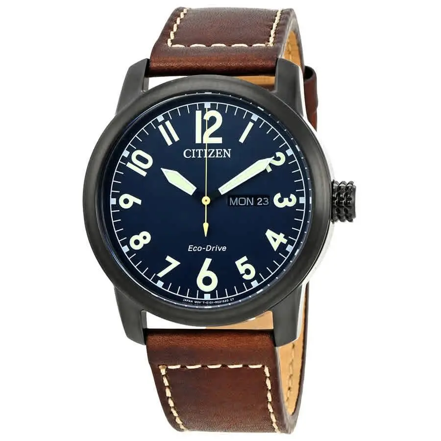 CZBM8478-01L Citizen Chandler Eco-drive Men`s Leather Watch