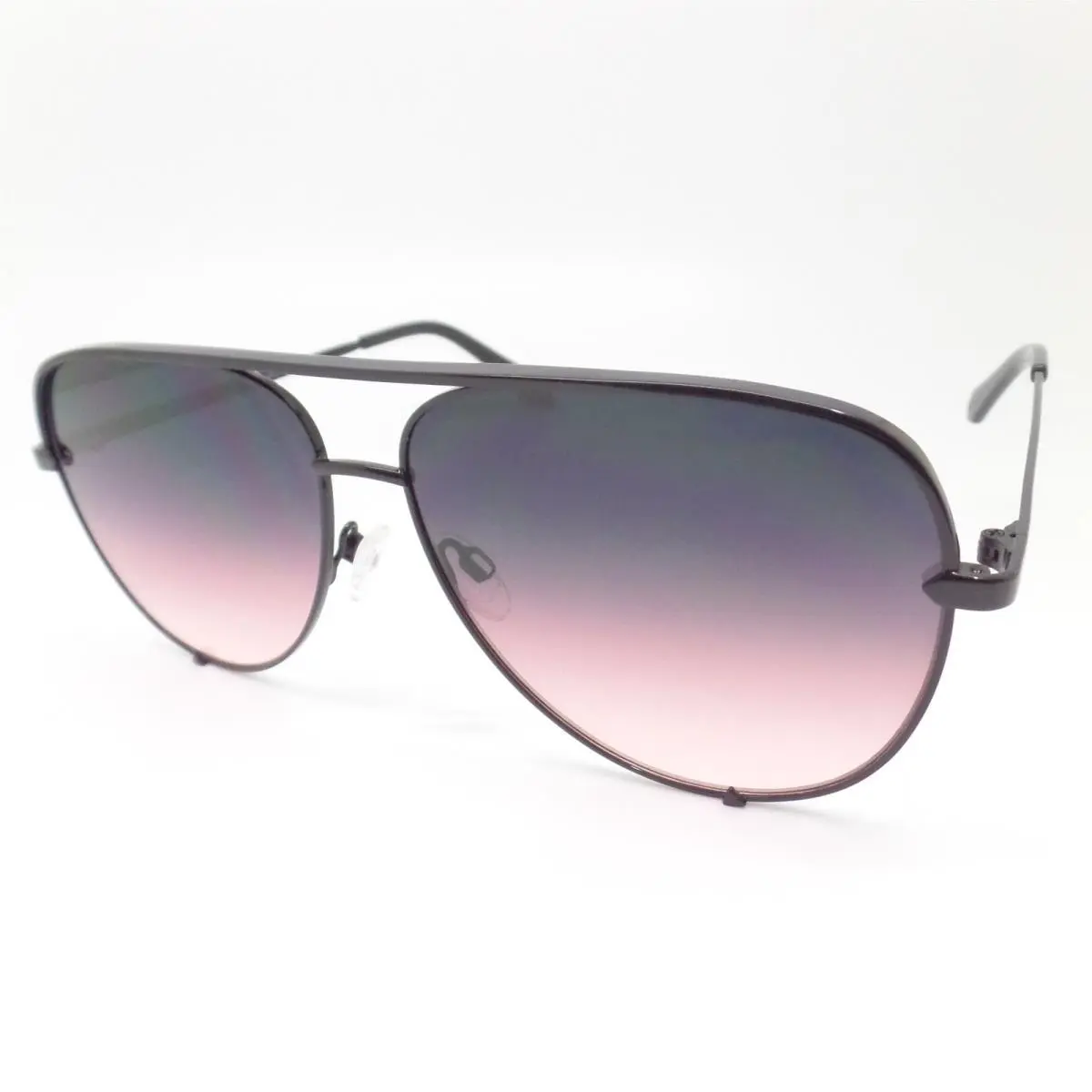 Quay High Key Extra Large Black Grey Pink Sunglasses 80890 by QUAY