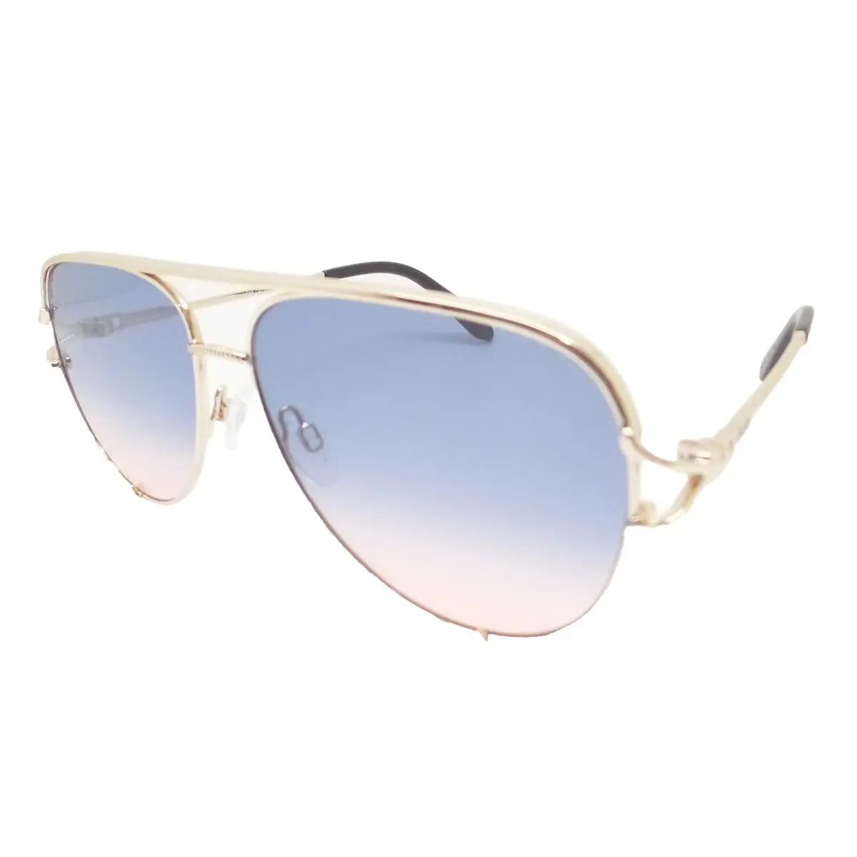 Quay High Key Twist Gold Blue Rose Sunglasses