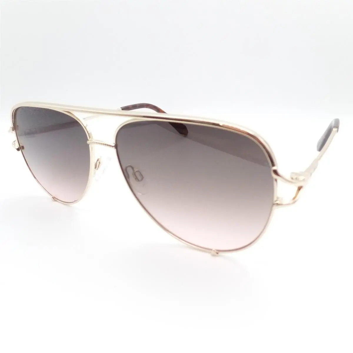 Quay High Key Twist Gold Brown Rose Sunglasses 79969 by QUAY