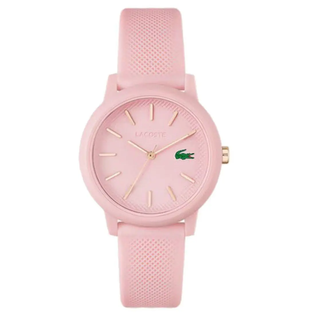 Lacoste 12.12 Women`s Quartz TR90 Case Quartz Silicone Strap Watch Pink