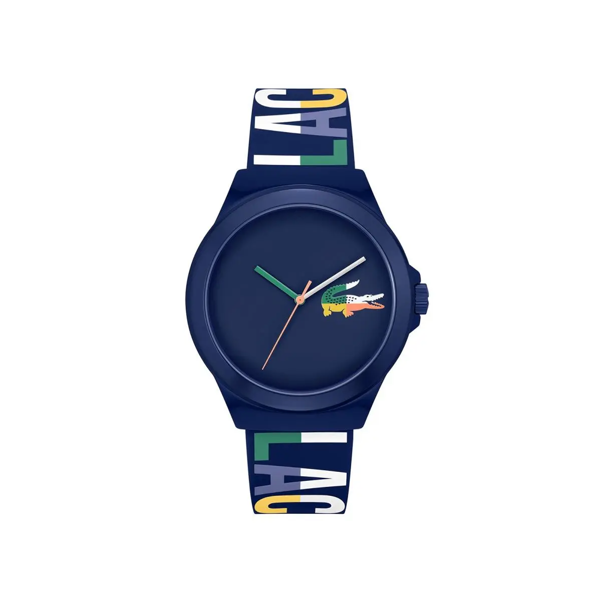 Lacoste Neocroc Men`s Quartz Watch - Multicolor Statement Timepiece Blue Text