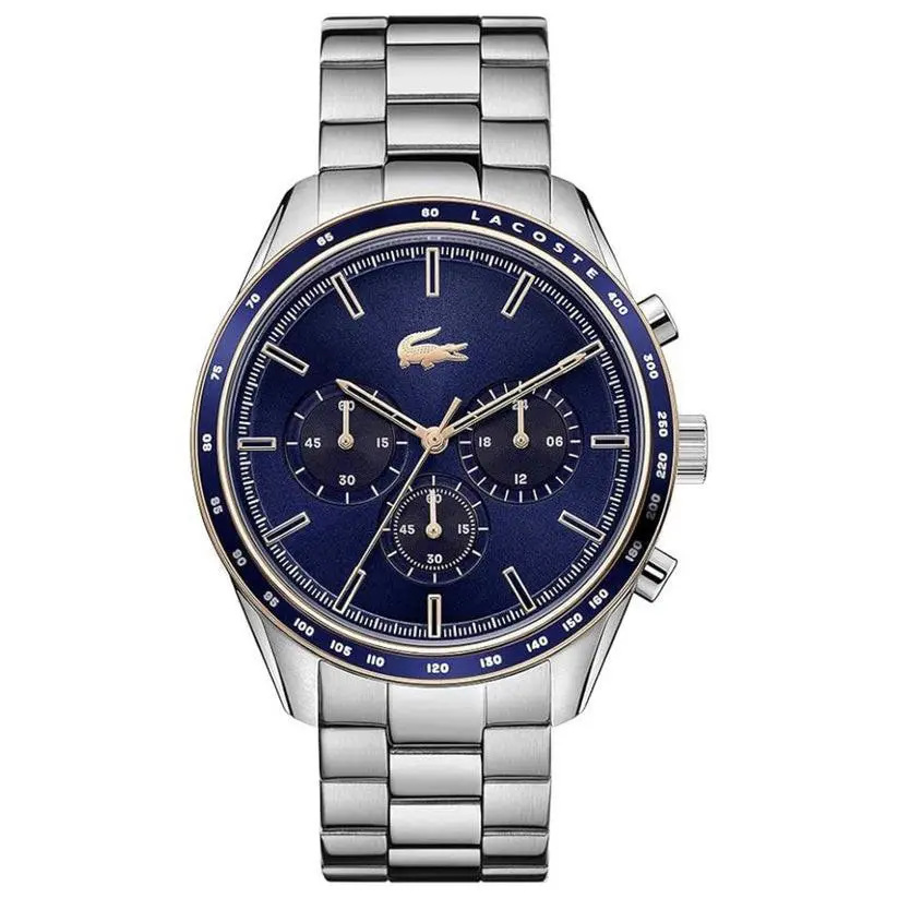Lacoste Men`s Boston Chronograph Stainless Steel and Bracelet Casual Watch Blue