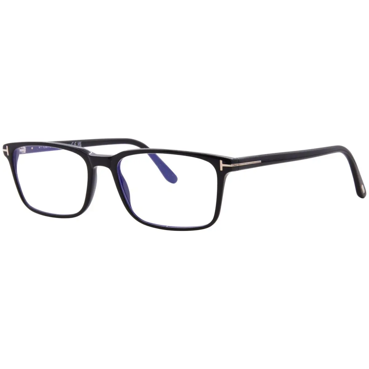 Tom Ford FT5735-B 001 Eyeglasses Men`s Shiny Black Full Rim Rectangle Shape 56mm