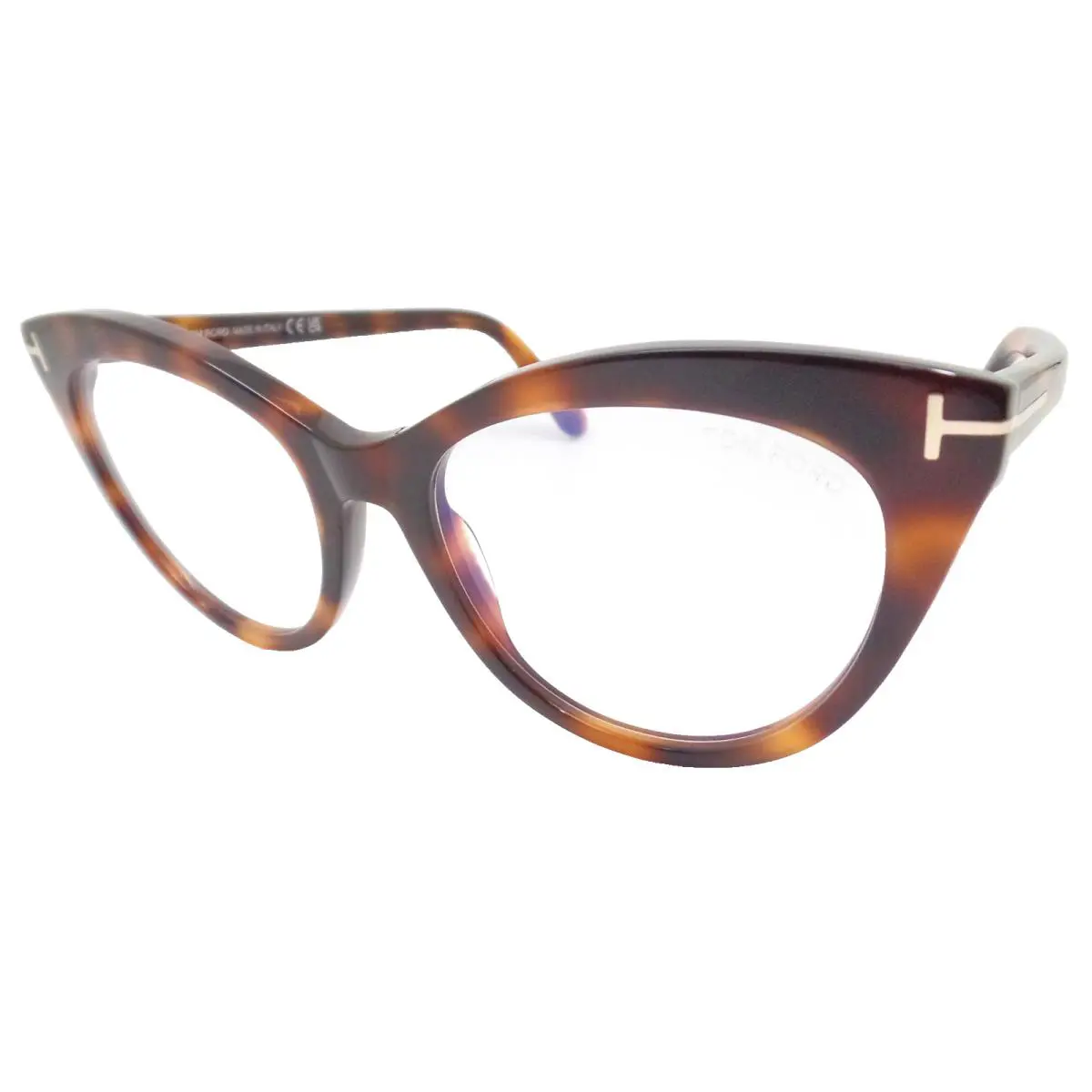 Tom Ford TF 6091 053 Blonde Havana 53mm Blue Block Frames
