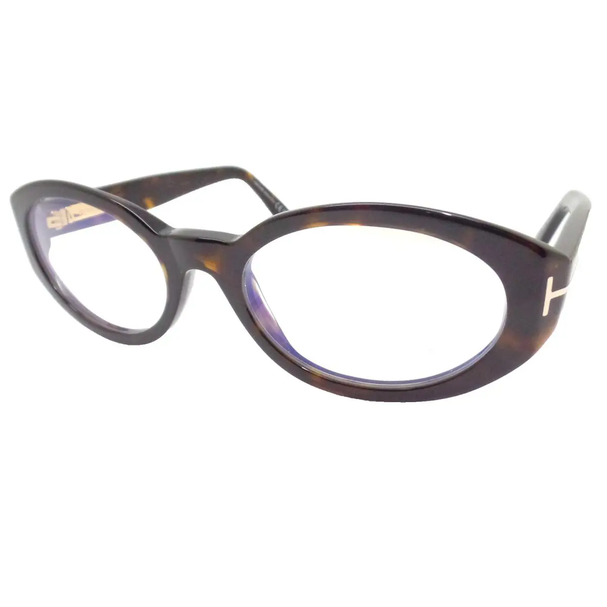 Tom Ford TF 6067 B 052 Dark Havana 54mm Blue Block Frames