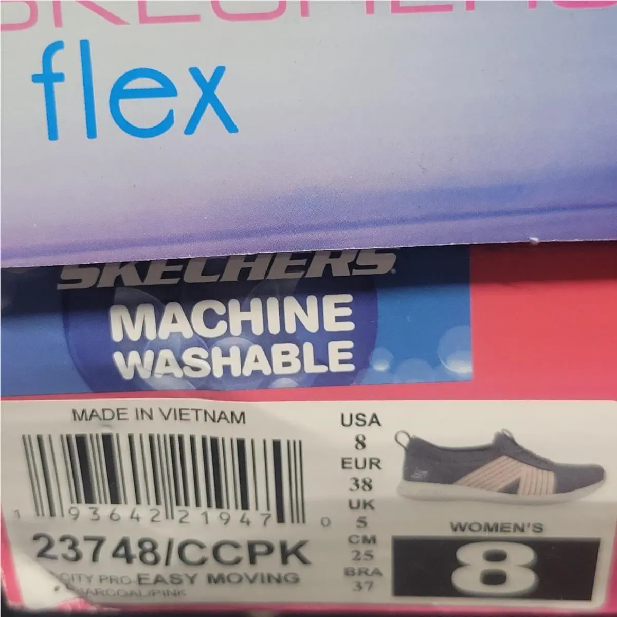 Skechers shoes - Skechers City Pro Easy Moving - 23748/BKAQ - Charcoal/Pink (UPC: 193642086805) 0