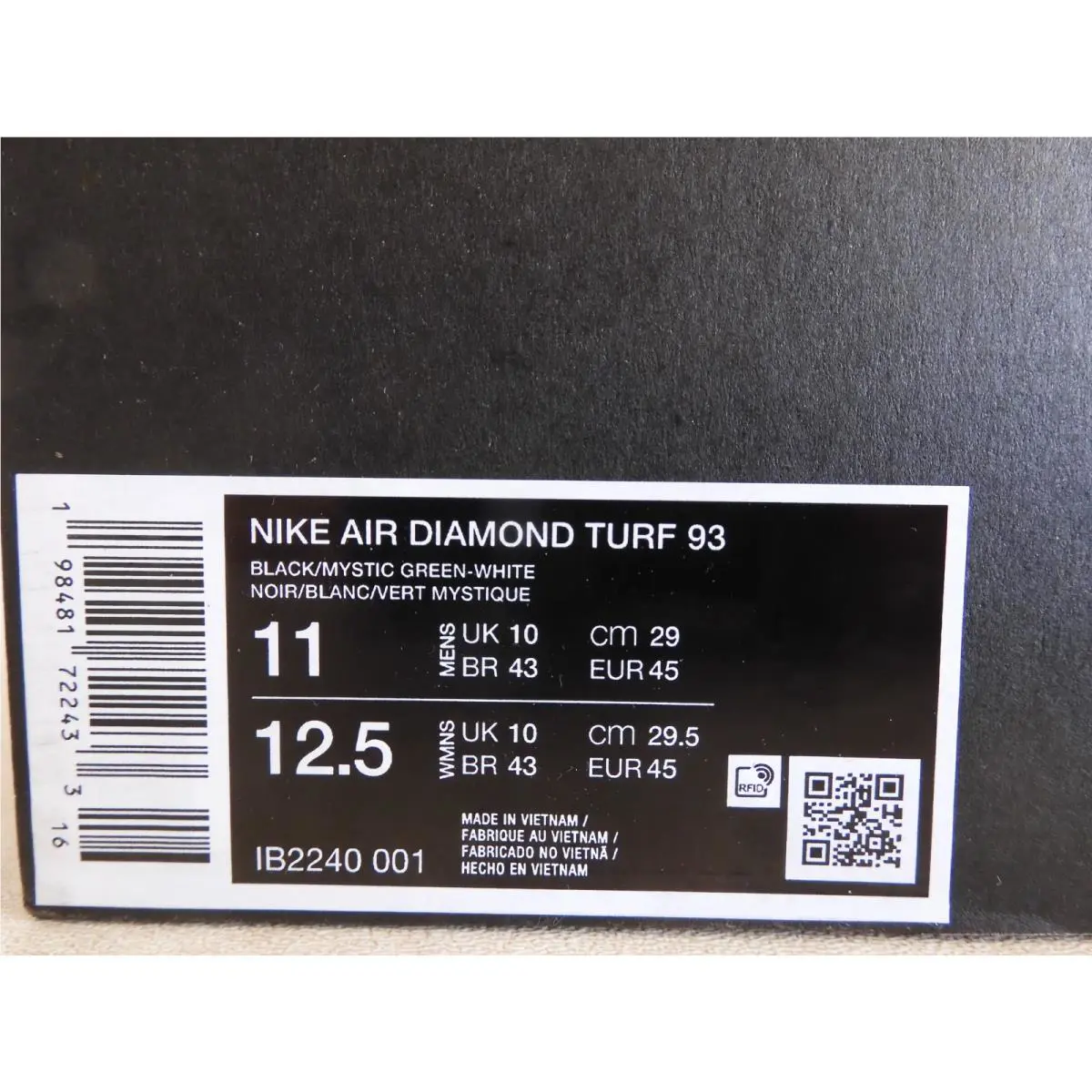 Nike shoes - Nike Air Diamond Turf - Air Diamond Turf - IB2240-001 - Black 14