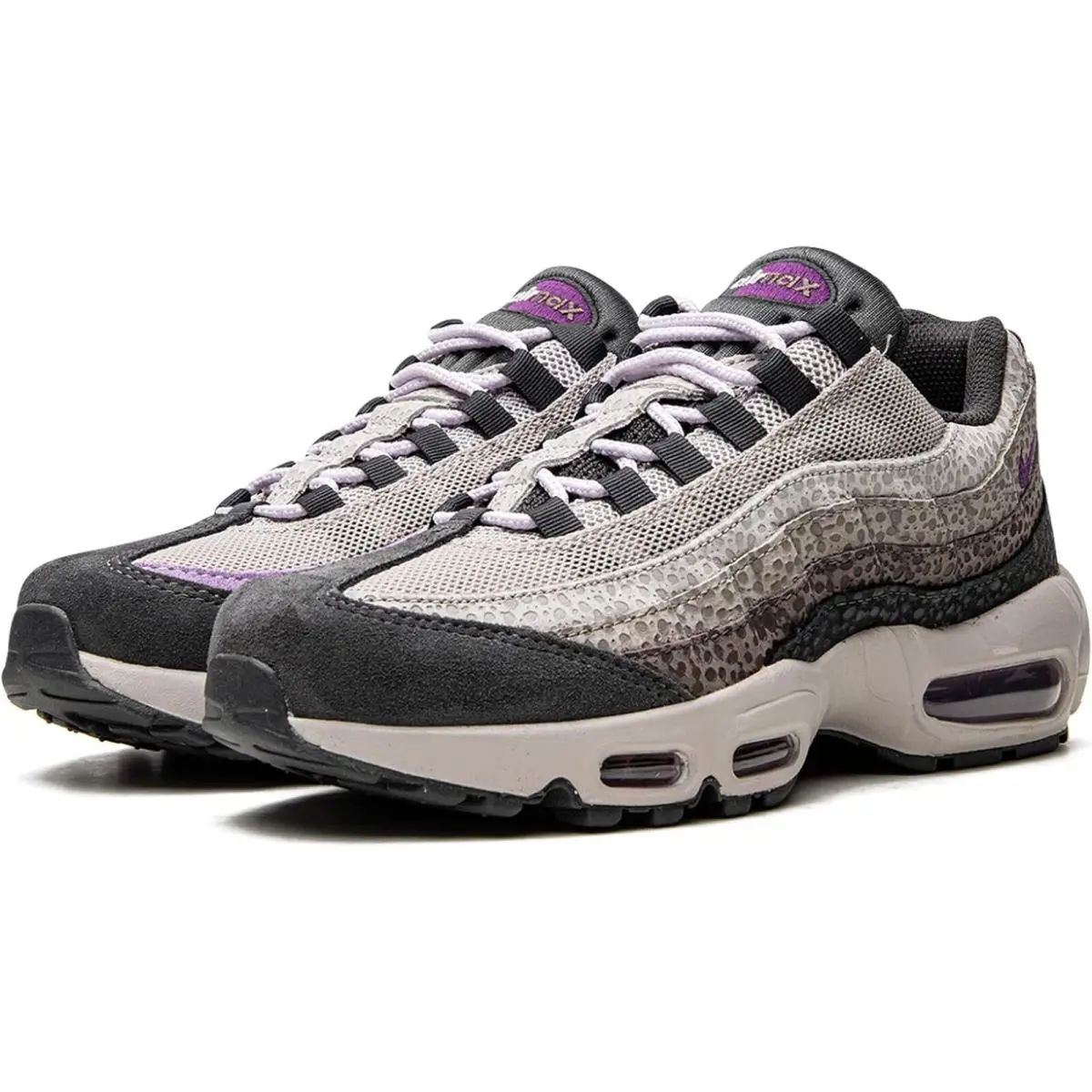 Nike Air Max 95 Safari Viotech Anthracite Trainers Retro Sneakers Women Size - Gray, Manufacturer: ANTHRACITE/VIOTECH/IRONSTONE/MOON FOSSIL