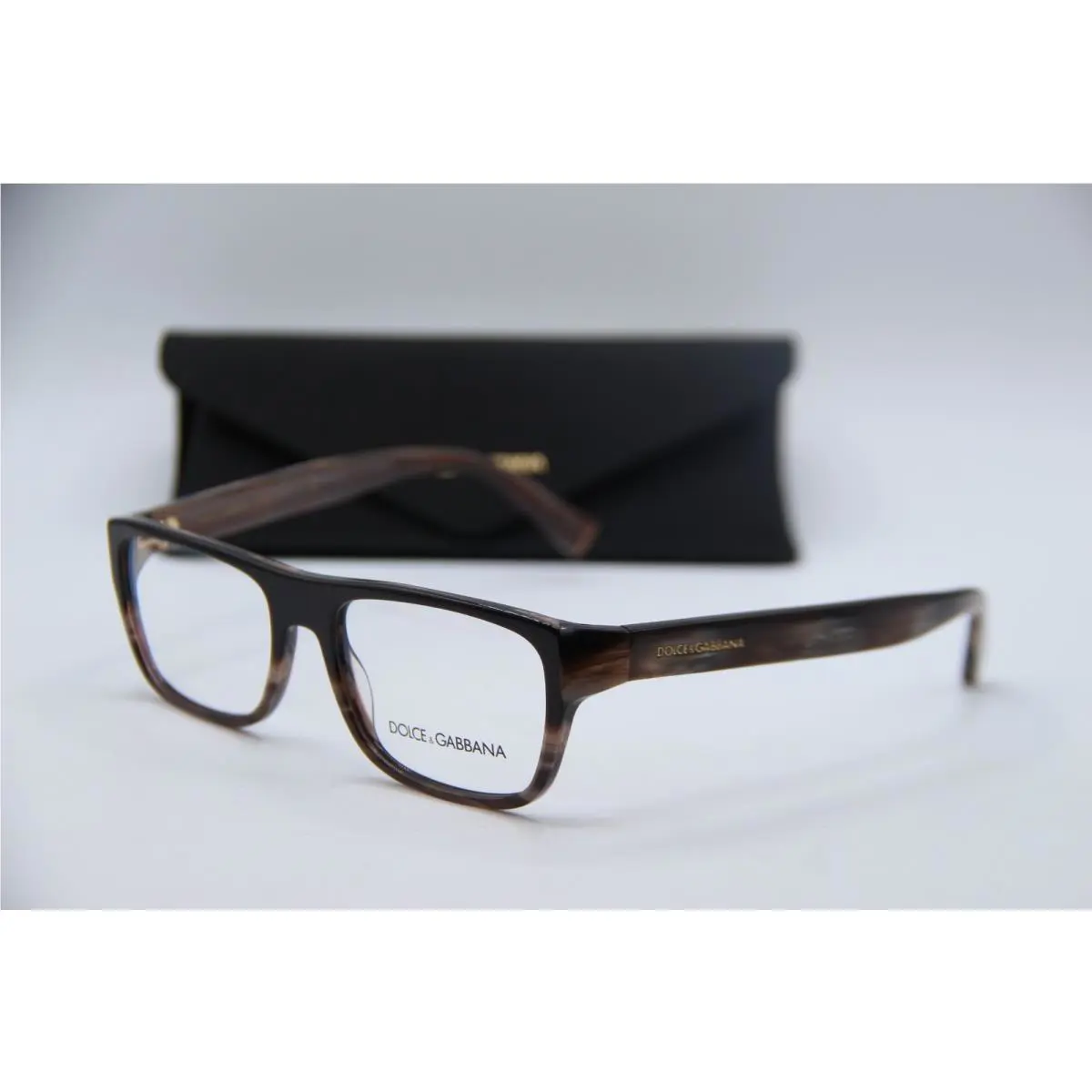 Dolce Gabbana DG 3276 3158 Black Brown Eyeglasses 52-17