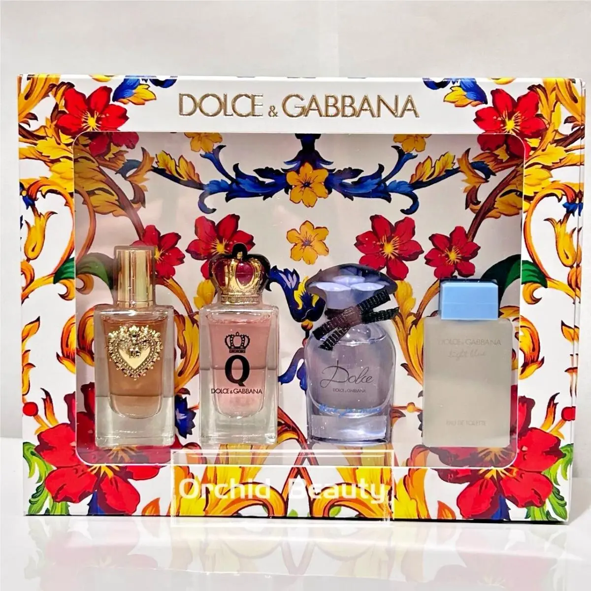 Dolce Gabbana 4PCs Women Fragrance Splash Mini Gift Set 5 ml/0.17 oz