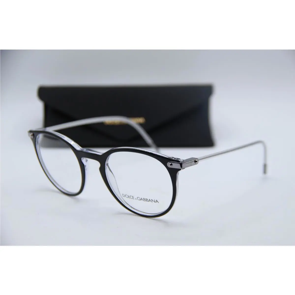 Dolce Gabbana DG 3303 675 Black Transparent Eyeglasses 52-22