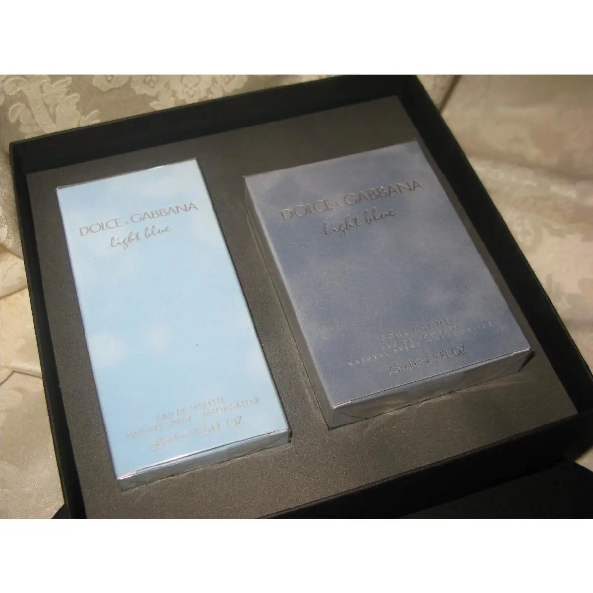 Dolce Gabbana Parfums Set. Includes Two D G `light Blue` Edt. New