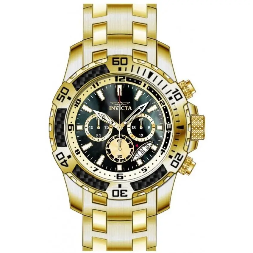 Pro Diver Scuba Chronograph Gmt Quartz Black Dial Men`s Watch 49854 by Invicta