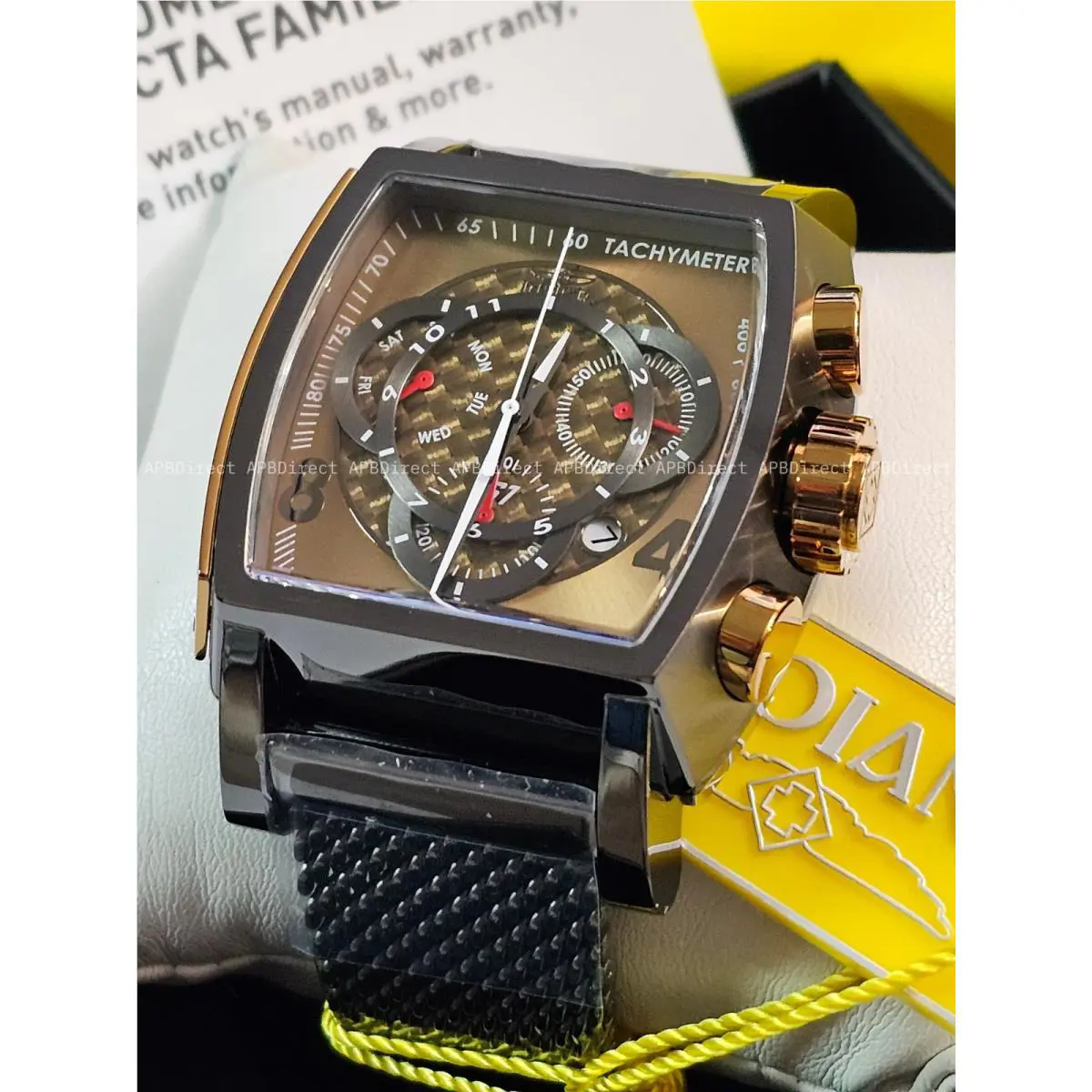 Invicta – S1 Rally - Gunmetal / Khaki Milanese - Swiss Z60 FE Chrono Mens Watch