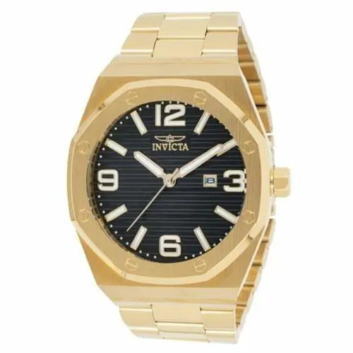 Invicta Huracan Men 48mm Stainless Steel Gold Black Dial PC32 Quartz