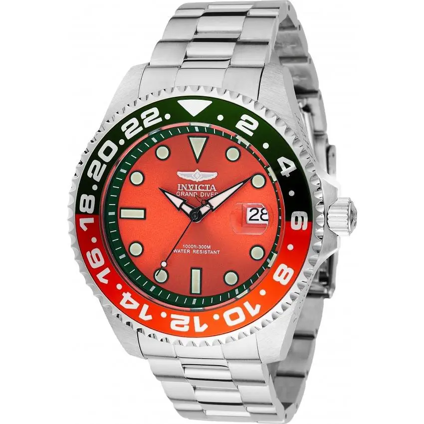 Invicta Pro Diver Miami Edition Automatic Orange Dial Men`s Watch 49118