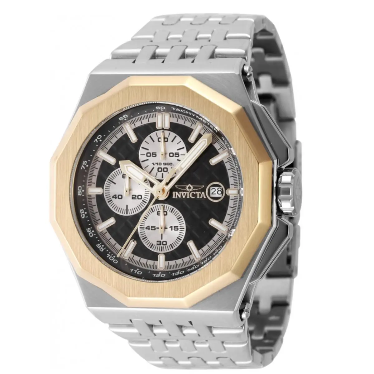 Akula Ironshard Men`s 48mm Black Gold Chronograph Watch 47392 by Invicta