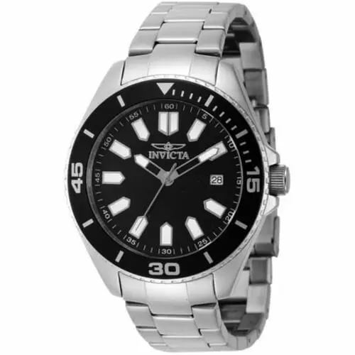 Invicta Pro Diver 46316 Mens 48mm Black Dial Quartz Stainless Steel Watch