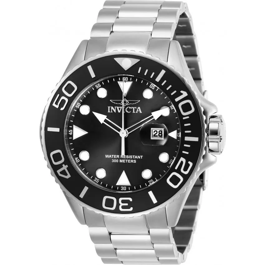 Invicta Pro Diver Quartz Black Dial Stainless Steel Men`s Watch 28765