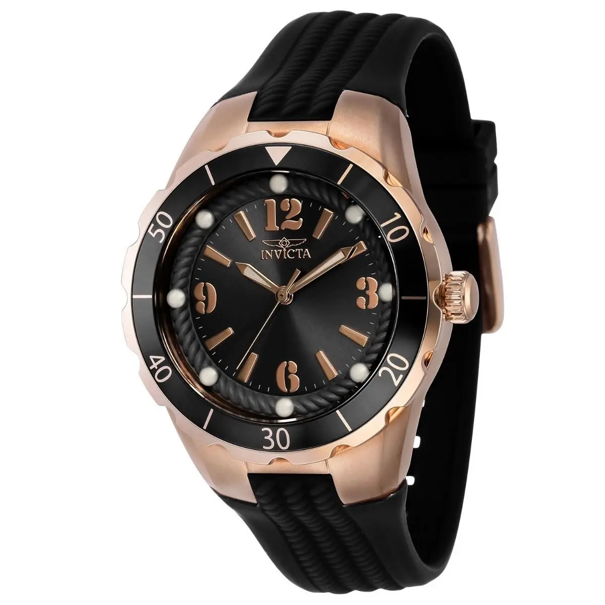 Angel Quartz Black Dial Unisex Watch 40313 by Invicta