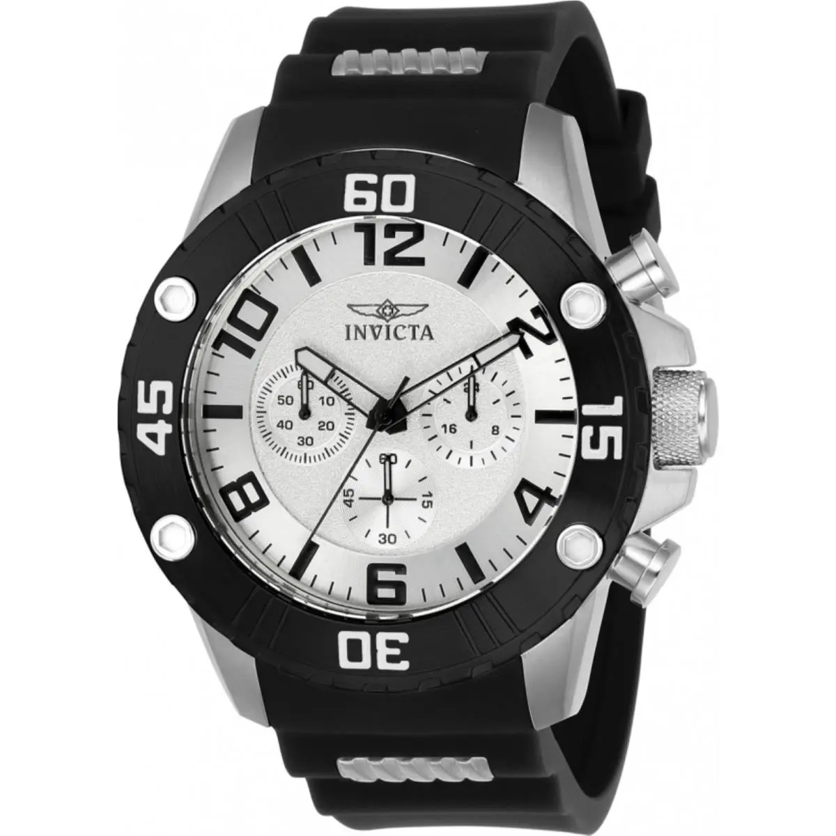 Invicta 22698 48mm Pro Diver Quartz Chronograph Silicone Strap Men`s Watch