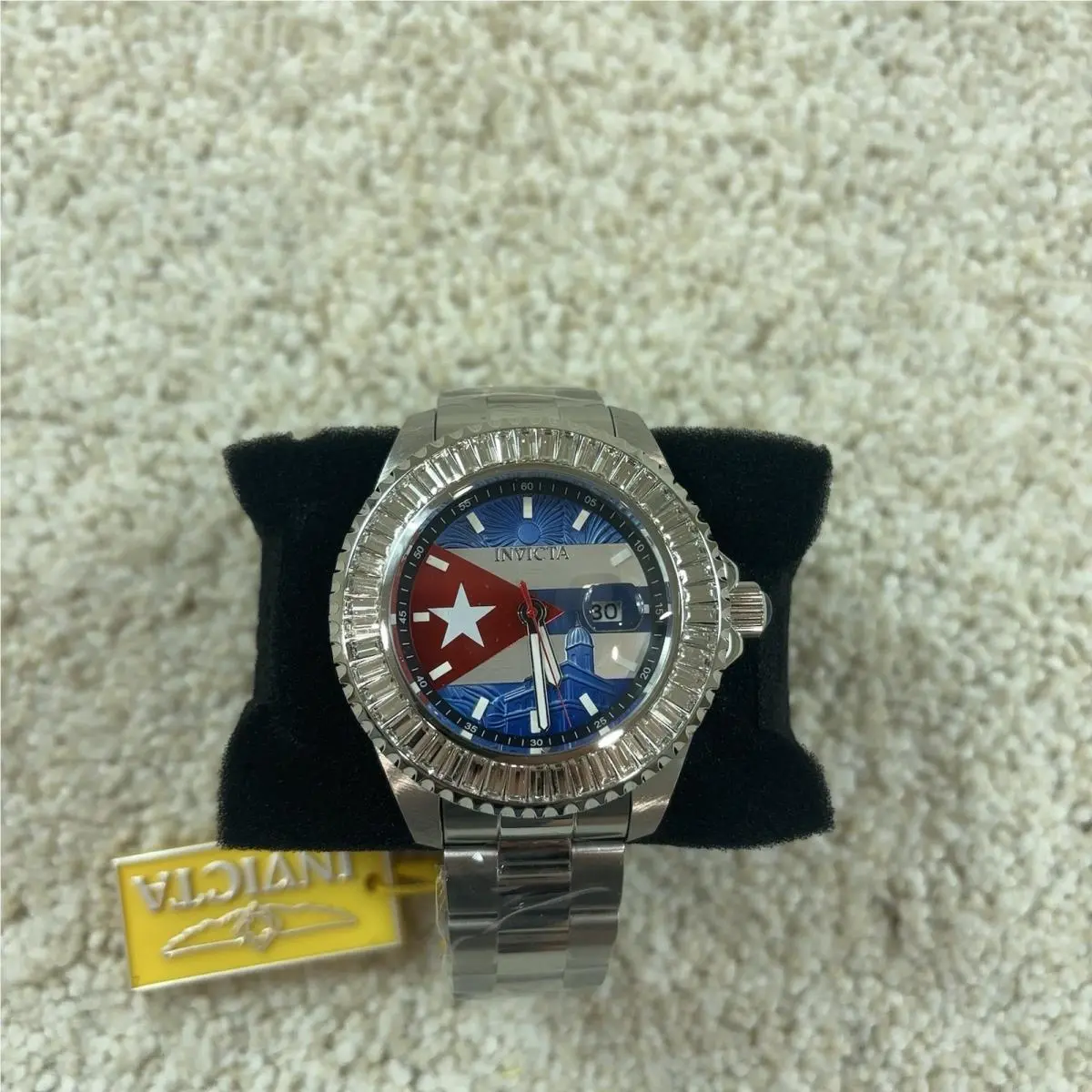 Invicta Grand Diver Cuba Edition Men`s 47mm Silver Quartz Watch 49617