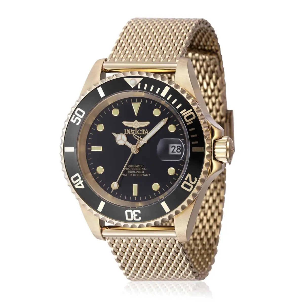 Invicta Pro Diver 47722 Mens 48mm Black Dial Automatic Stainless Steel Watch
