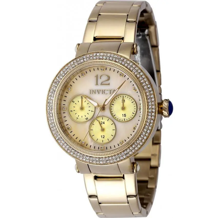 Invicta Bolt 48113 Ladies 38mm White Dial Quartz Stainless Steel Watch