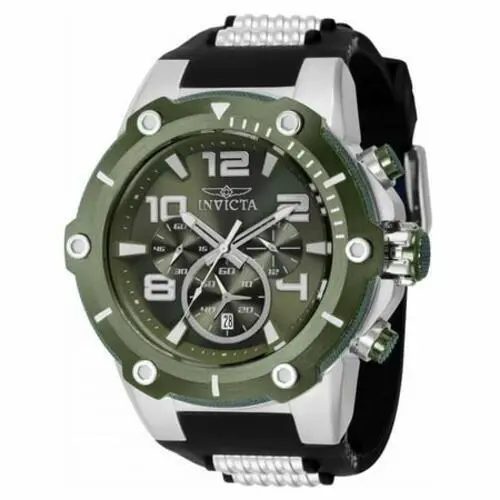 Invicta Speedway Men 51.5mm Stainless Steel Silver Green Dial VD53 Quartz