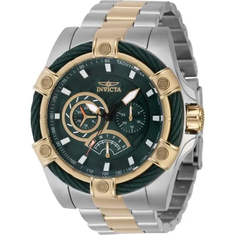 Invicta Bolt 46870 Mens 52mm Black Dial Quartz Stainless Steel Watch