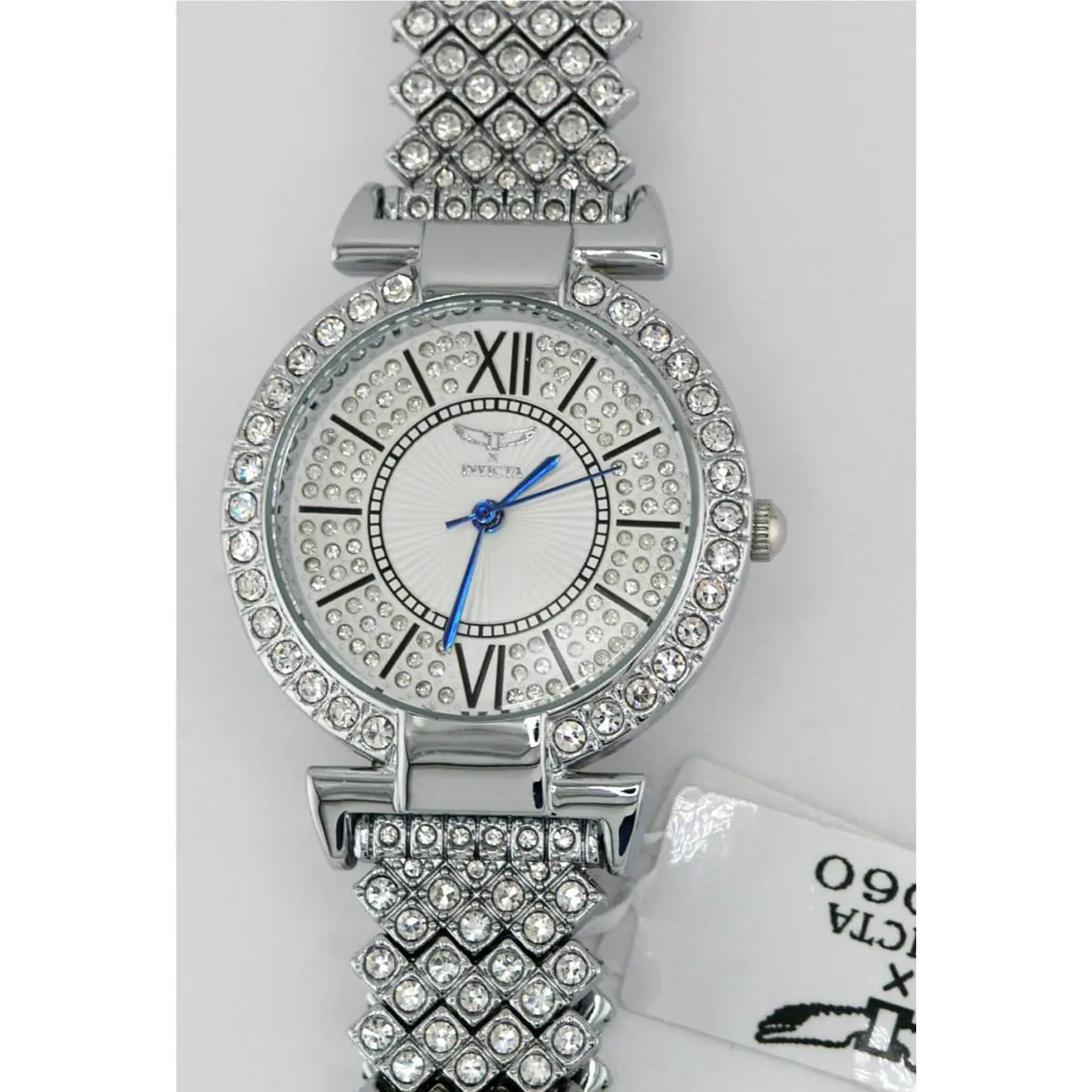 Invicta 69060 Wildflower Silver Steel Womens Watch Crystal Dial 34MM