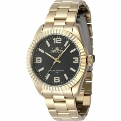 Invicta Specialty 47473 Lady 36mm Stainless Steel Gold Black Dial PC21 Quartz