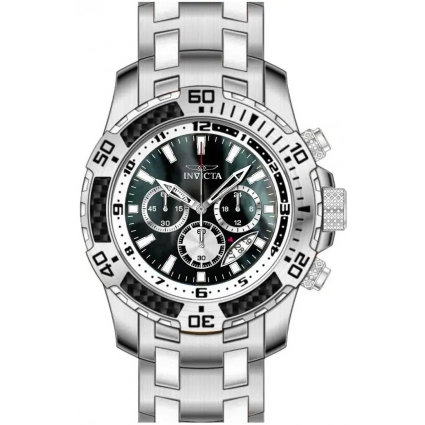 Pro Diver Scuba Chronograph Gmt Quartz Black Dial Men`s Watch 49853 by Invicta