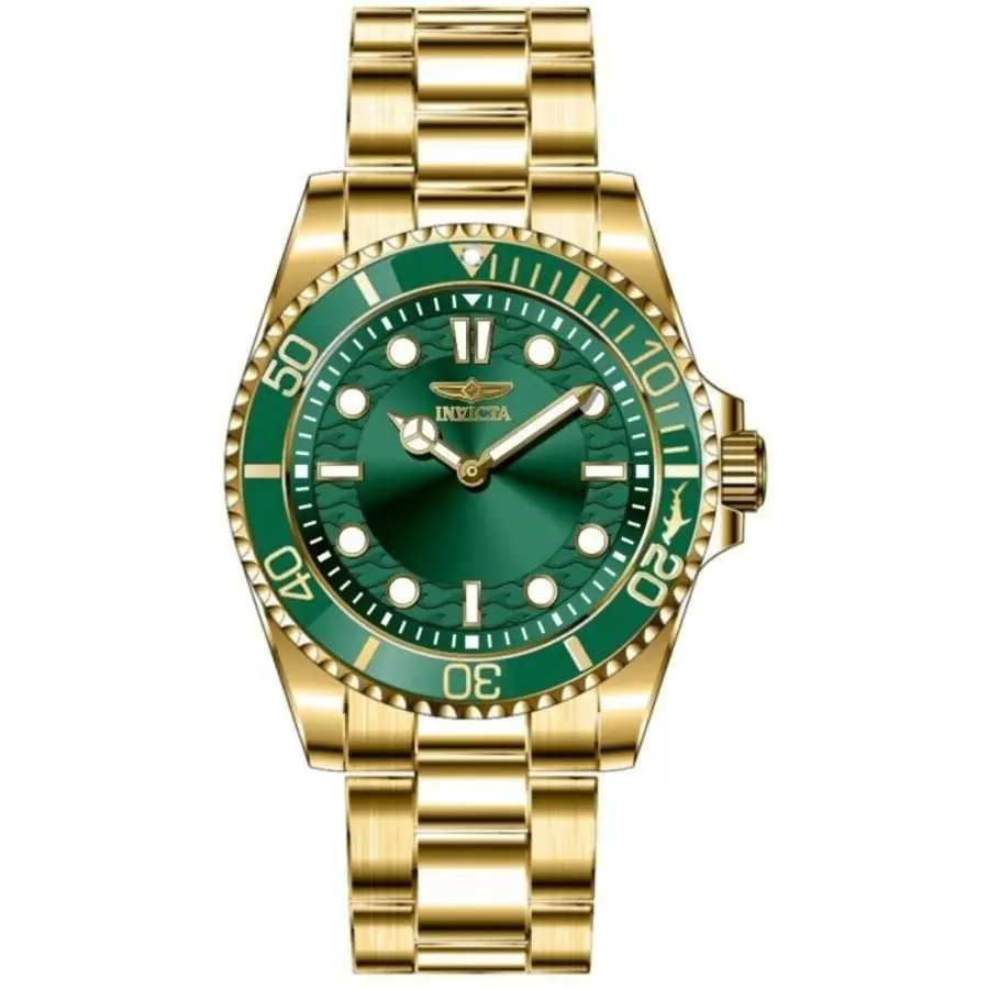 Invicta Pro Diver Quartz Green Dial Men`s Watch 49702