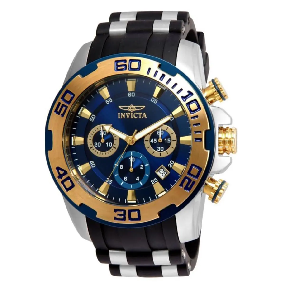 Men`s 22339 Pro Diver Quartz Chronograph Blue Dial Watch 22339 by Invicta