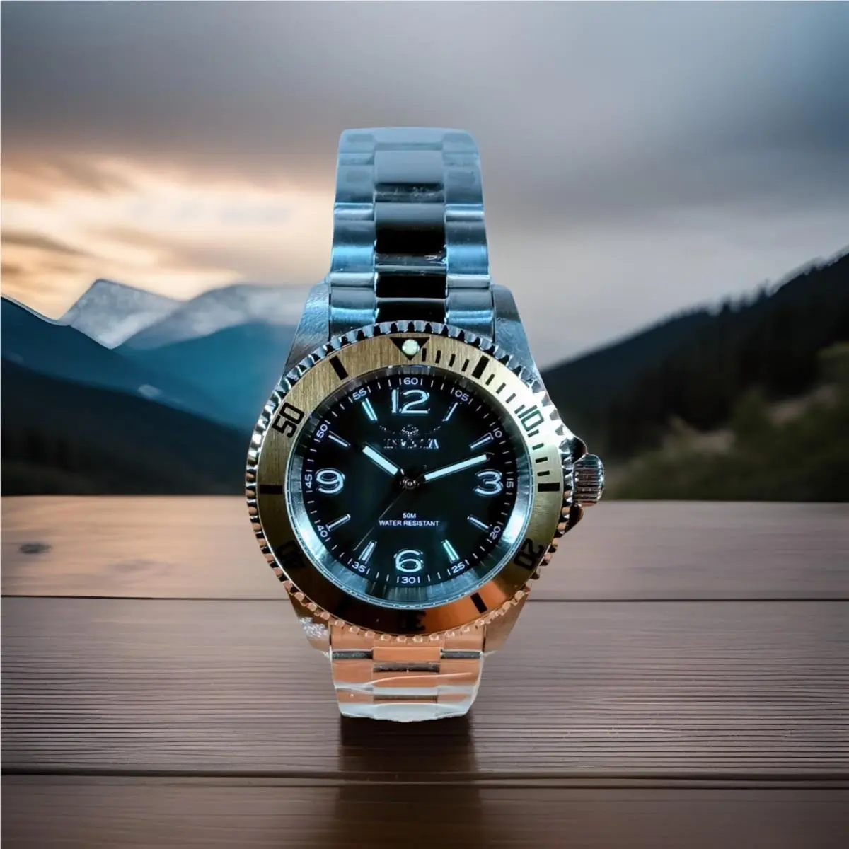 Invicta 43MM Pro Diver 22339 Black Dial Stainless Steel Bracelet