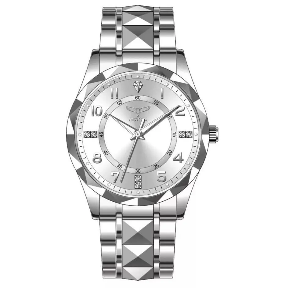 Invicta Specialty 69026 41mm White Copper Dial SS Quartz Men`s Watch 30M