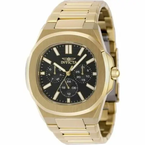 Invicta Speedway Men 41mm Stainless Steel Gold Black Dial VH63 Quartz 48521