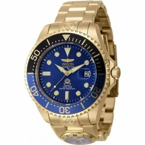 Invicta Pro Diver Men 47mm Stainless Steel Gold Blue Dial NH35A Automatic 45819 - Gray