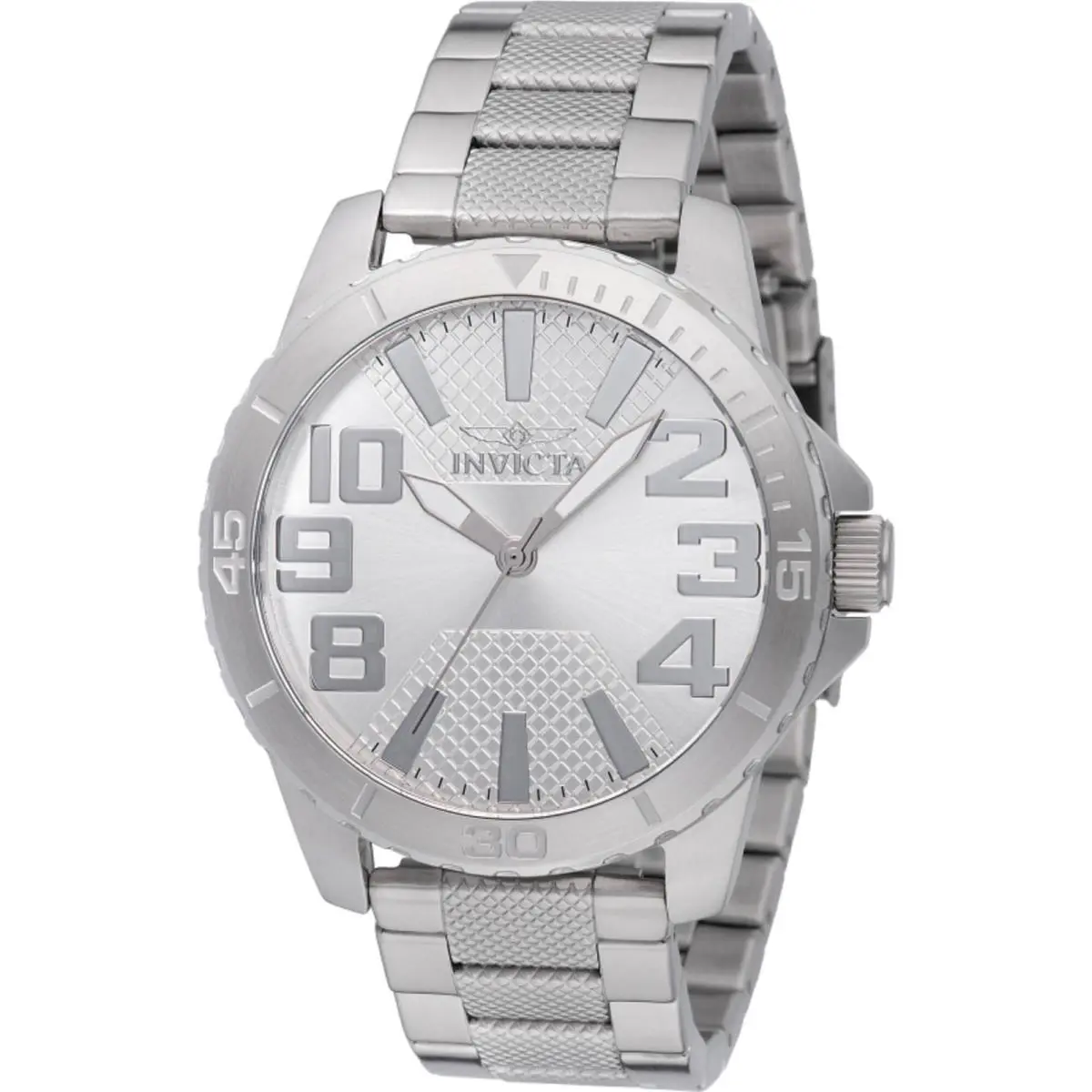 Invicta Men`s Watch Speedway Quartz Silver Dial Stainless Steel Bracelet 48927 - Dial: Silver, Band: Silver
