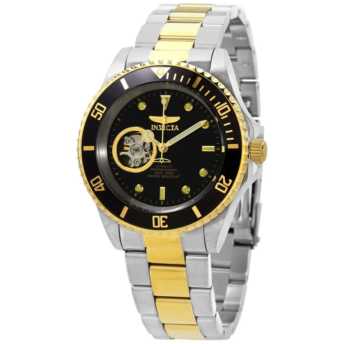 Invicta Pro Diver Automatic Black Dial Two-tone Men`s Watch 20438