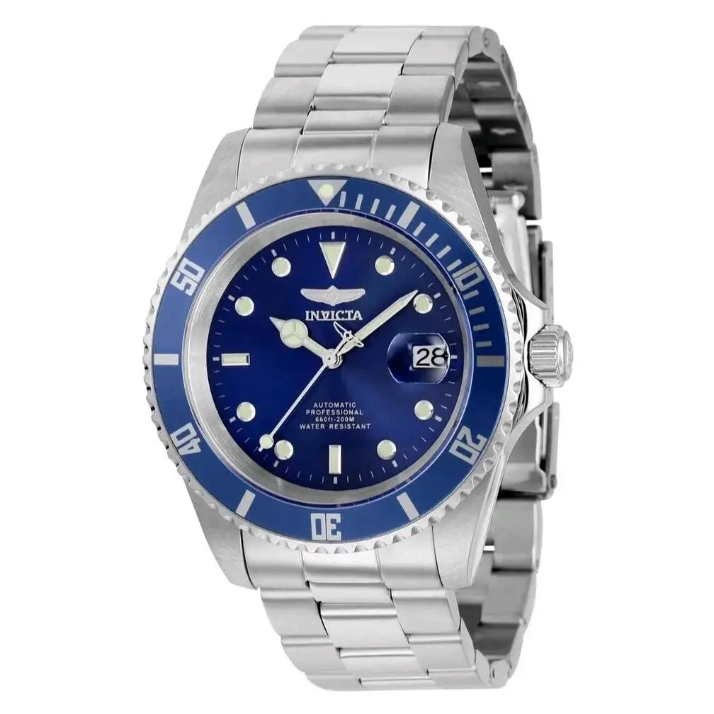 Invicta Pro Diver Blue Dial Silver Tone Automatic NH35A.Men`s Watch-9094OBXL