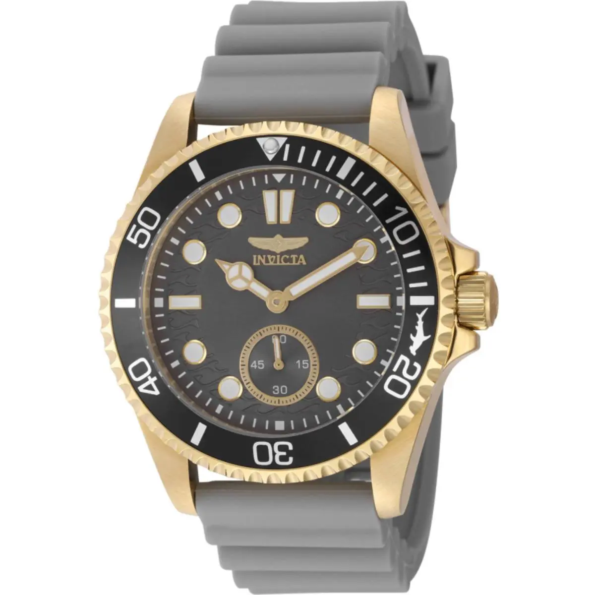 Invicta Men`s Watch Pro Diver Quartz Charcoal Dial Black Silicone Strap 49354