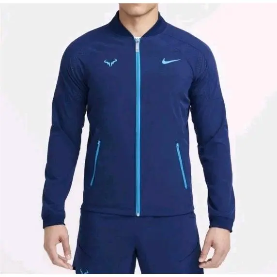Dri Fit Rafa Nadal Tennis Jacket Blue DV2885-492 Mens Size Large by Nike
