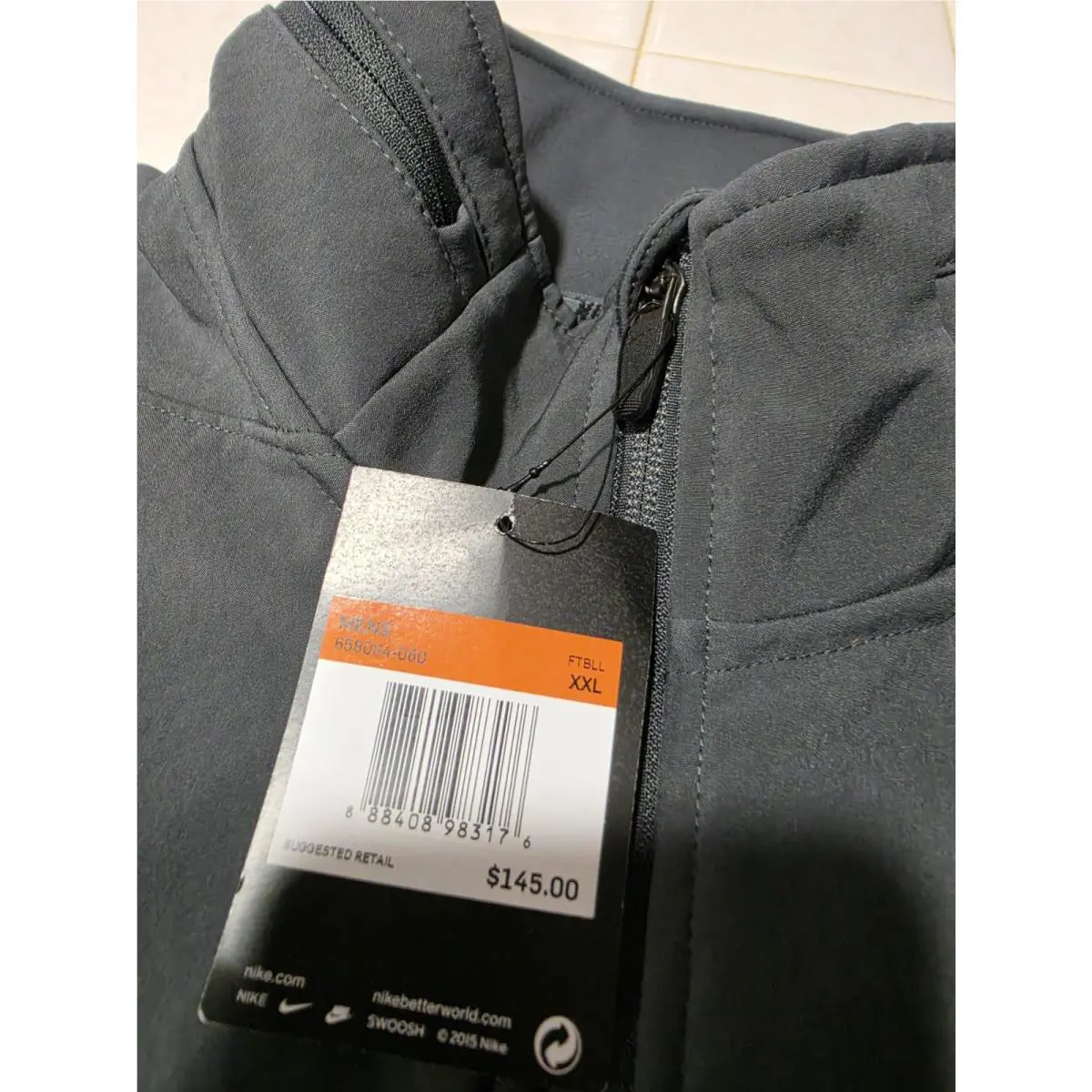 Nike clothing - Nike Therma-Sphere Hooded Jacket - Hooded Jacket - 658084060 - Gray (UPC: 0888408983169) 11