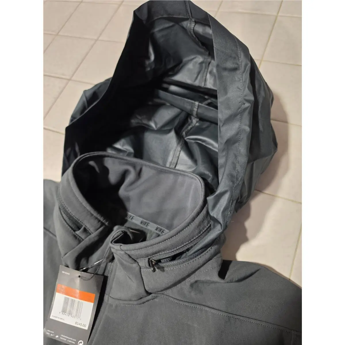 Nike clothing - Nike Therma-Sphere Hooded Jacket - Hooded Jacket - 658084060 - Gray (UPC: 0888408983169) 2