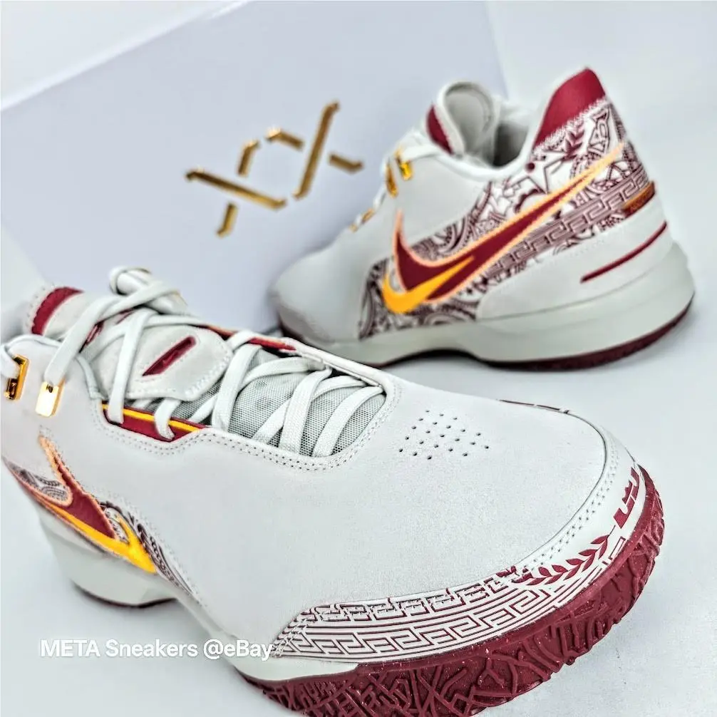 Nike Lebron US 13 Men`s Light Bone Gold Red Rare Nxxt Gen Ampd FZ7890 001